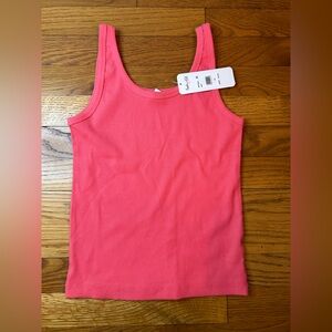 Girls Splendid Coral Ribbed Tank
